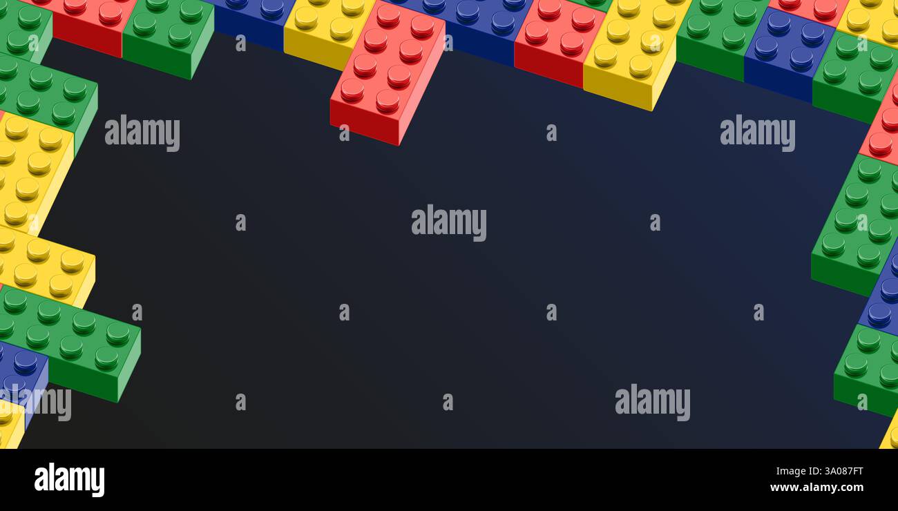 Brick toys block vector background Stock Vector