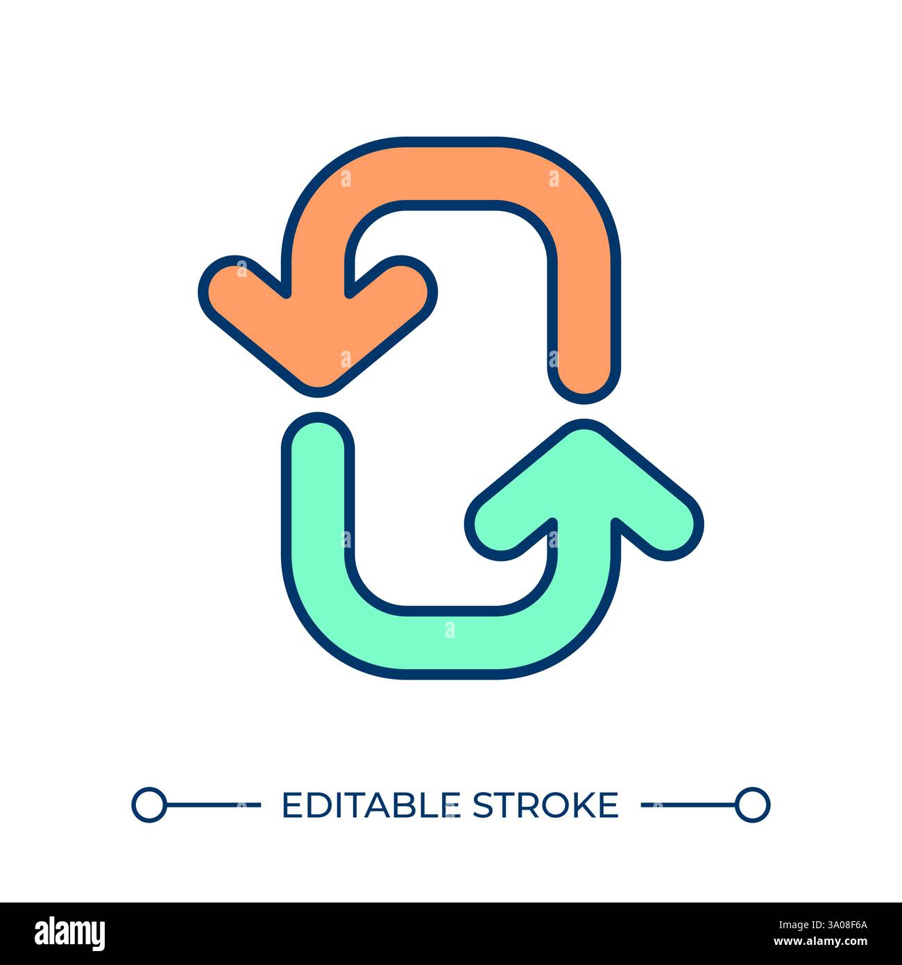 Dynamic lanes RGB color icon Stock Vector