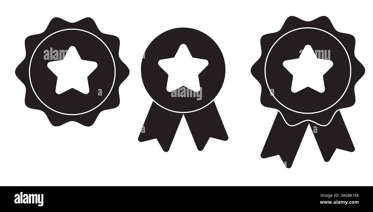 Certificate Badge vector illustration, yellow badge warranty icon with ...