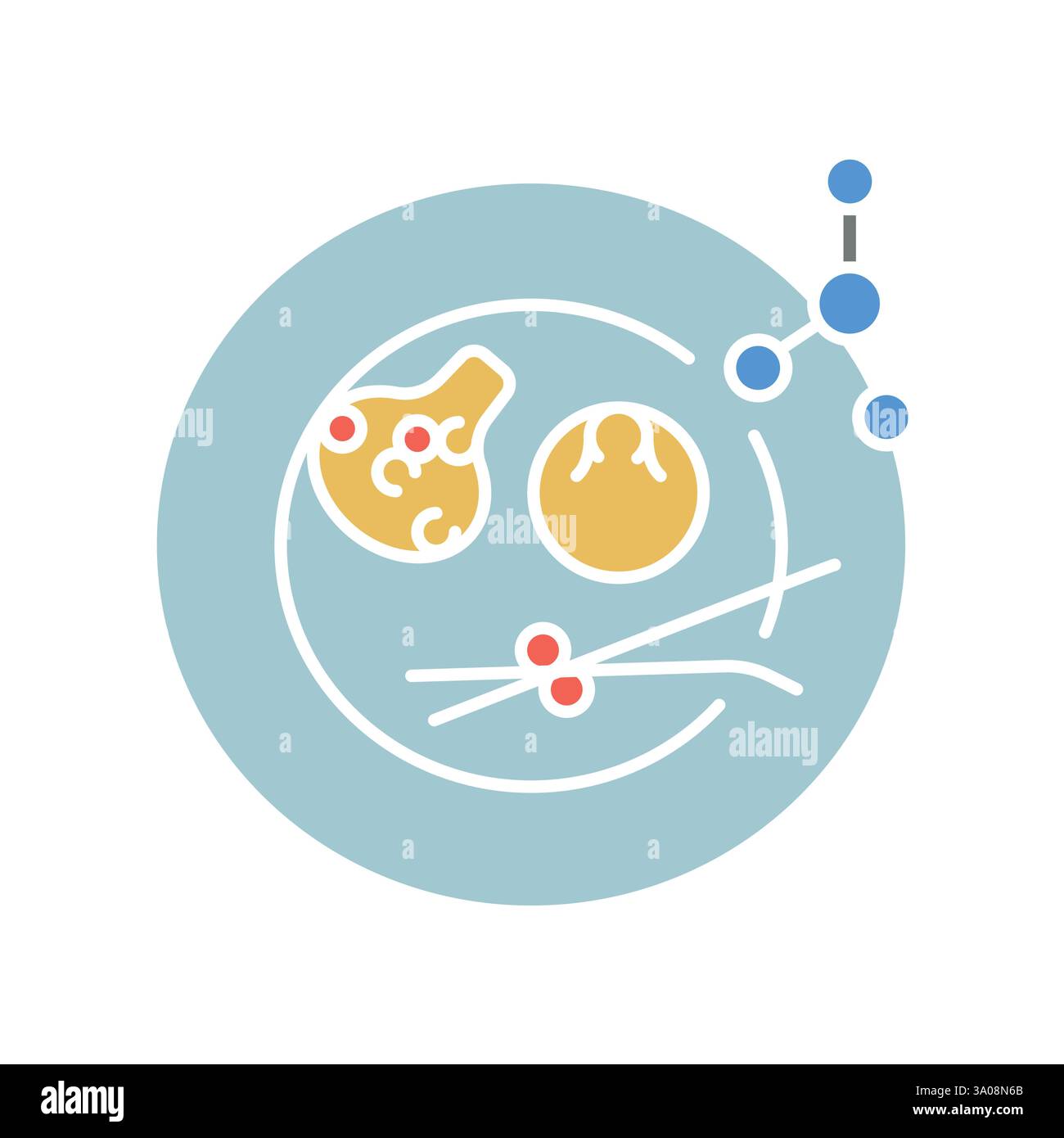 molecular cuisine flat icon. Vector isolated element. Stock Vector