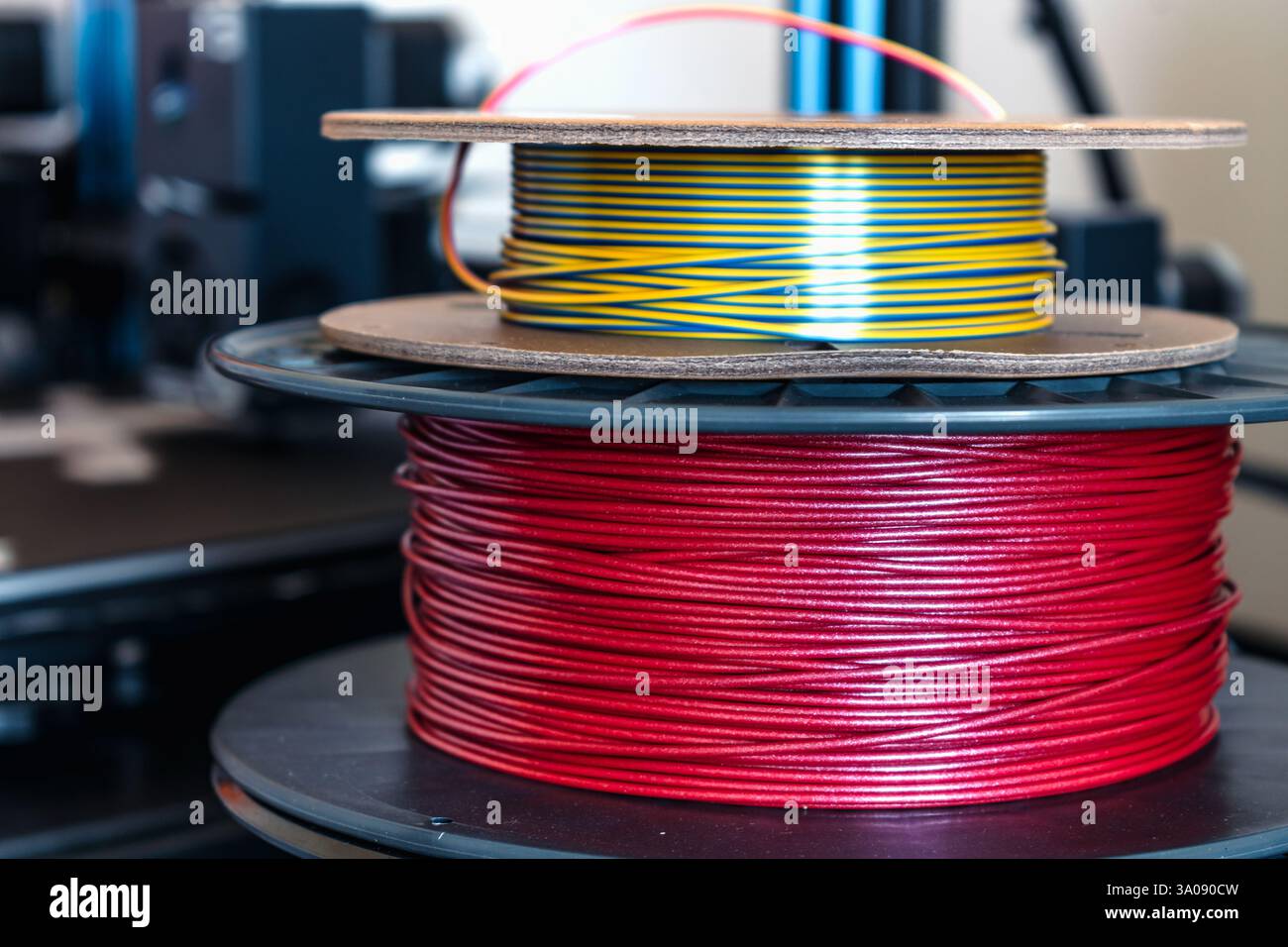 Spool of pla filament for printing 3d printer Stock Photo - Alamy