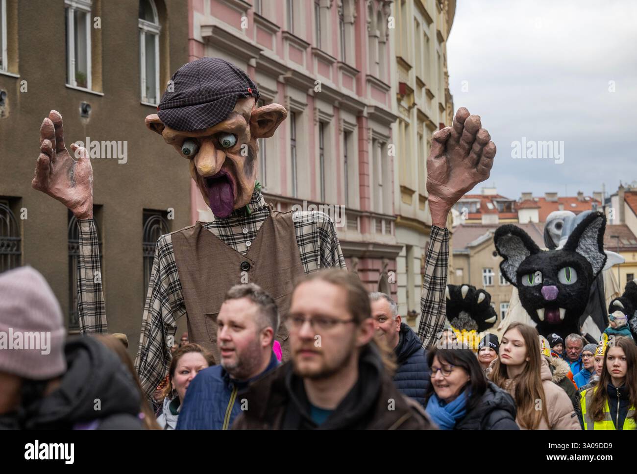 Zizkov carnival procession (Slavic carnival) in Prague, Czech Republic
