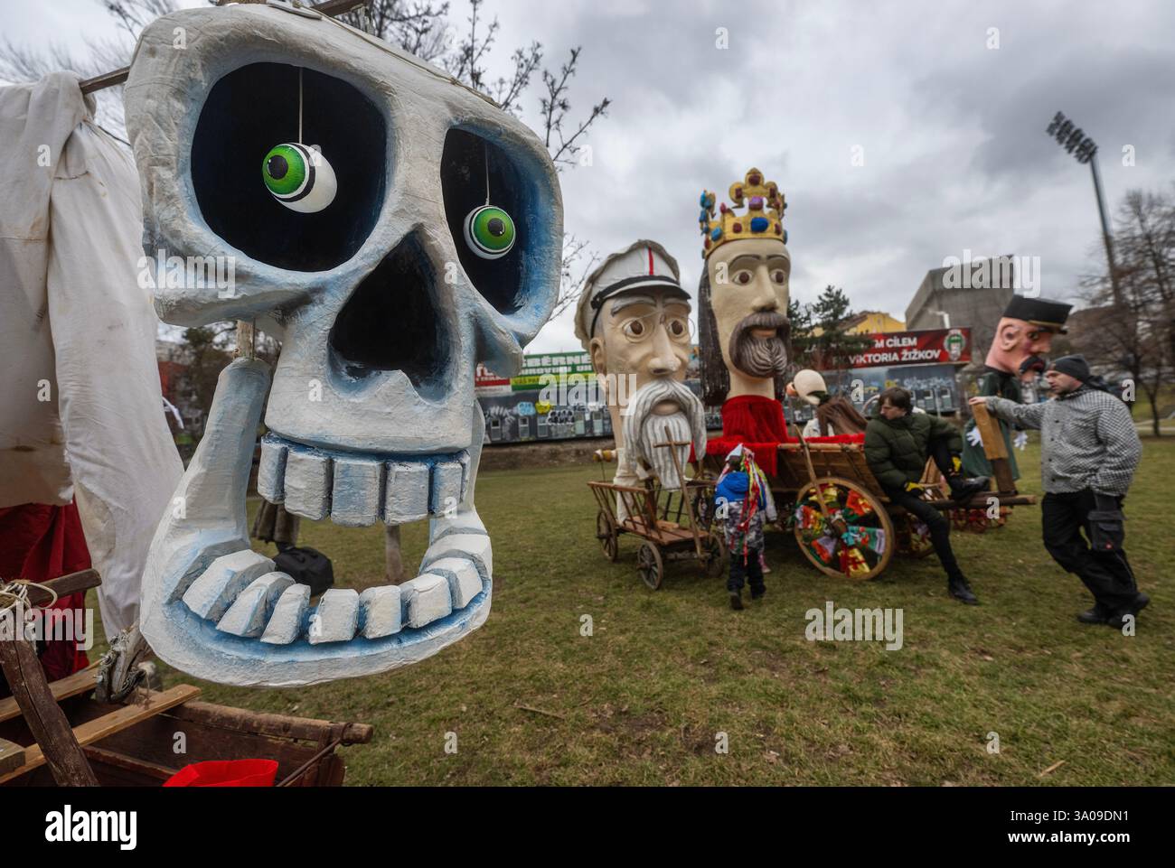Zizkov carnival procession (Slavic carnival) in Prague, Czech Republic