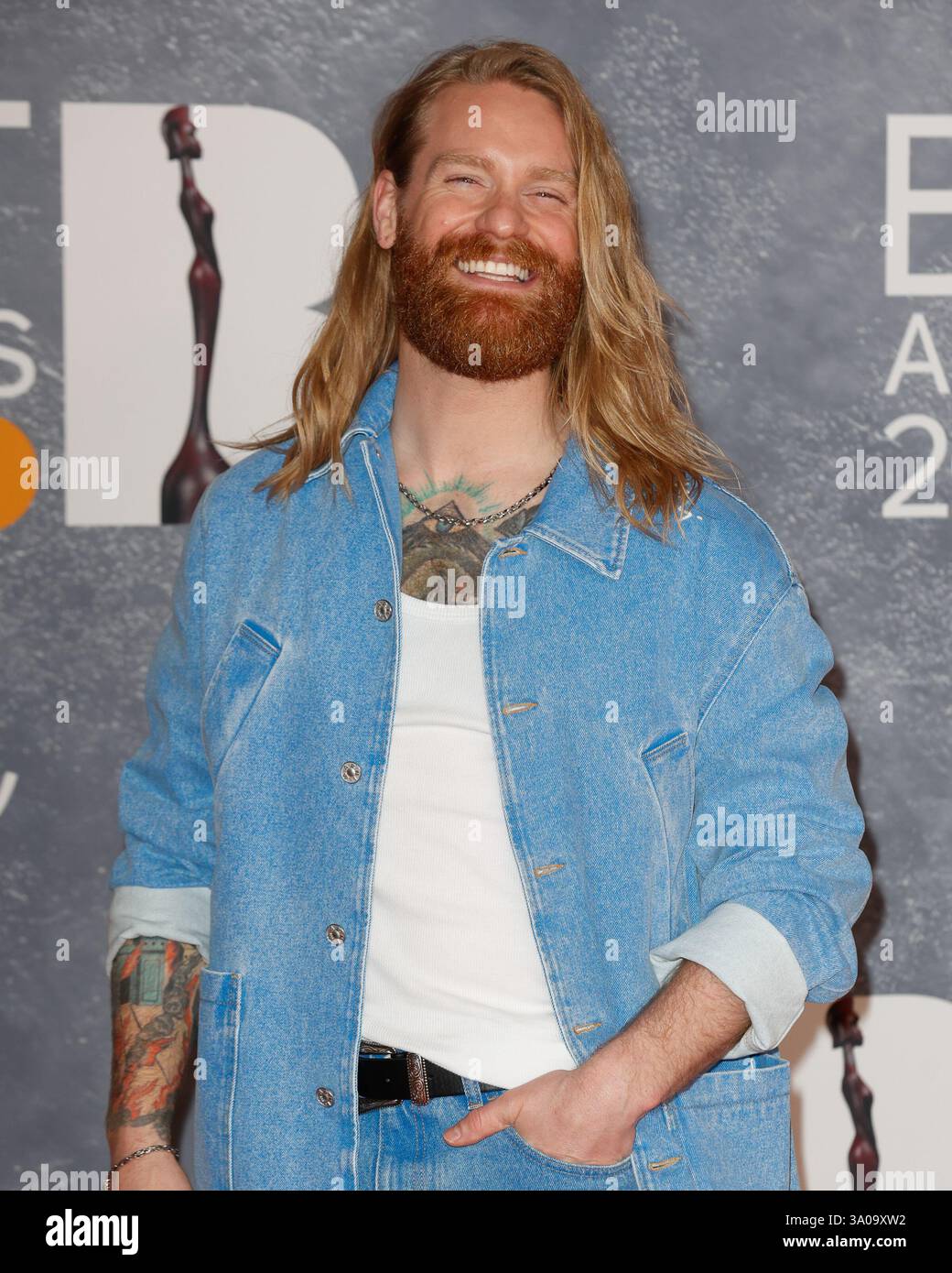 Sam Ryder O2 Postre London, UK. 01st Mar, 2025. Sam Ryder attends The BRIT Awards 2025 held ...