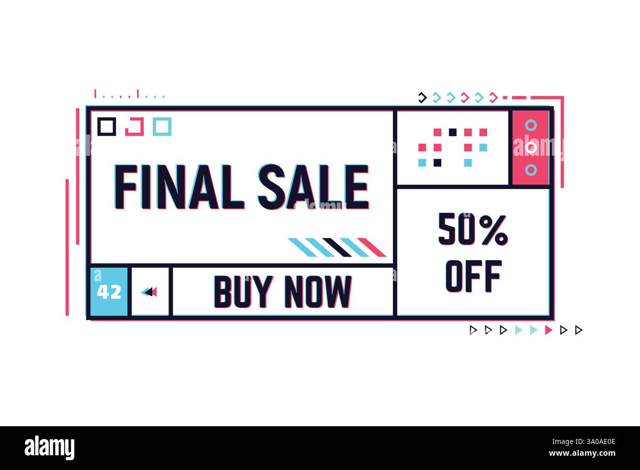 Big sale white techno banner Stock Vector