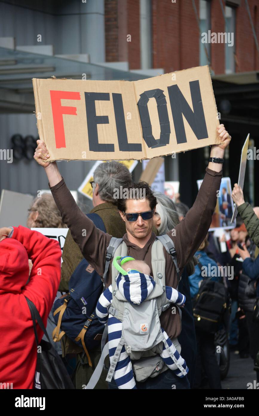 Protest against Elon Musk and DOGE cuts to government spending in front ...
