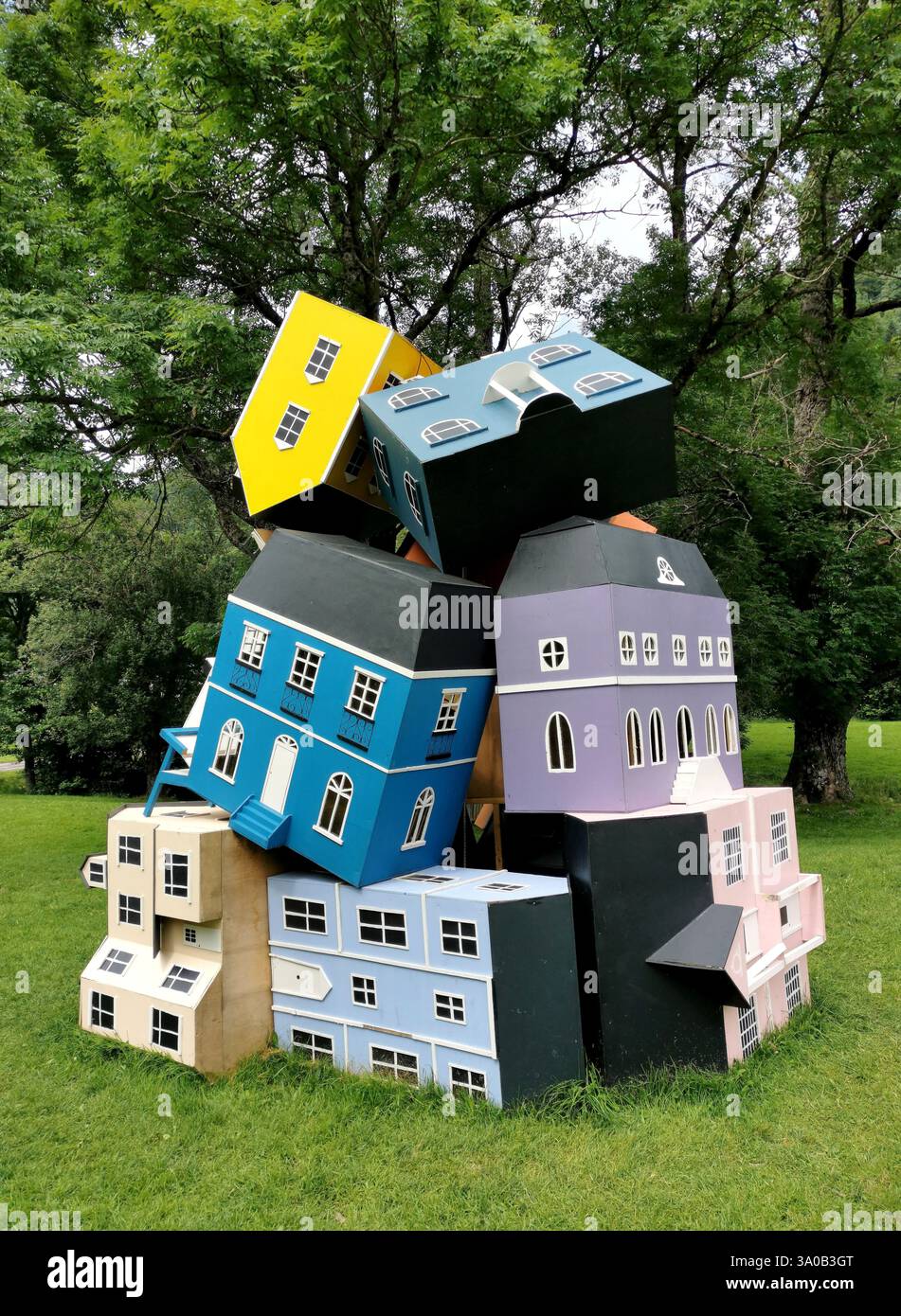 Horizons arts and Natures in Sancy 2024. 'En faire une montagne' by Juliette Miséréré , Puy de Dome, Auvergne Rhone, France - Smartphone Captured Stock Image