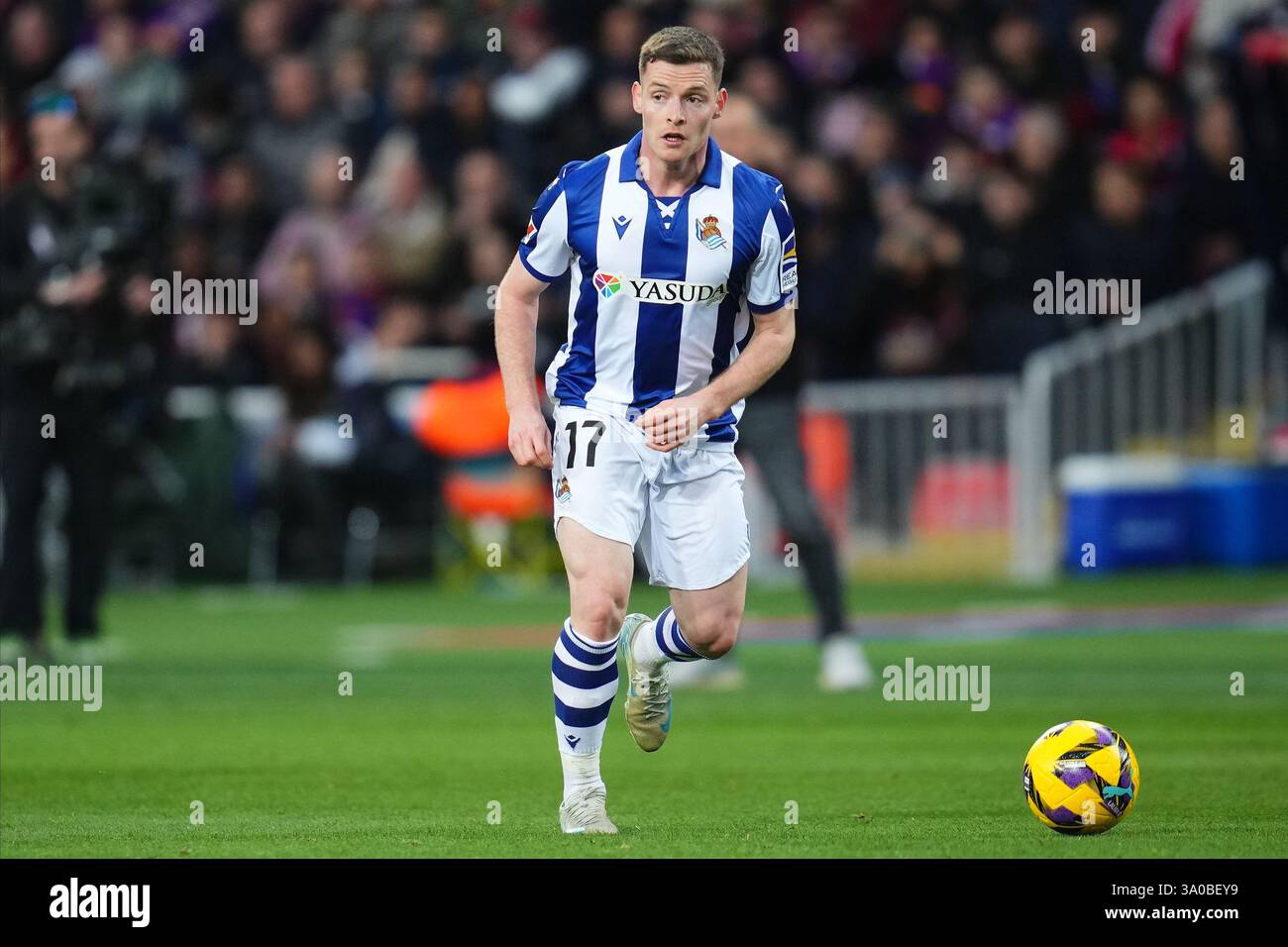 Sergio Gomez of Real Sociedad during the La Liga EA Sports match ...