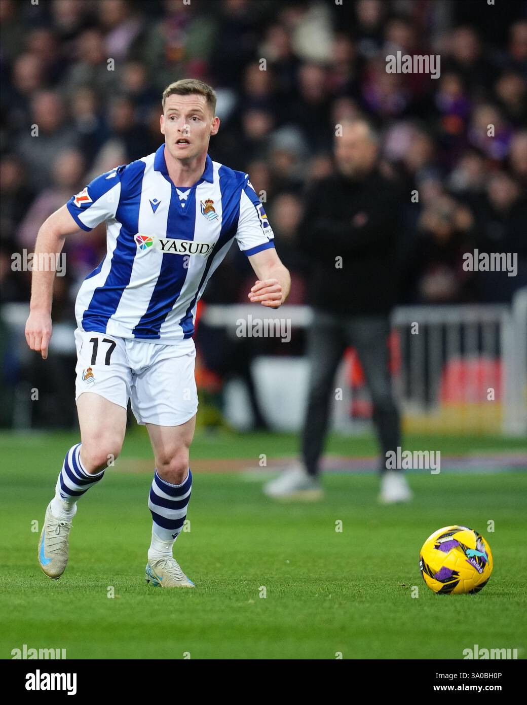 Sergio Gomez of Real Sociedad during the La Liga EA Sports match ...