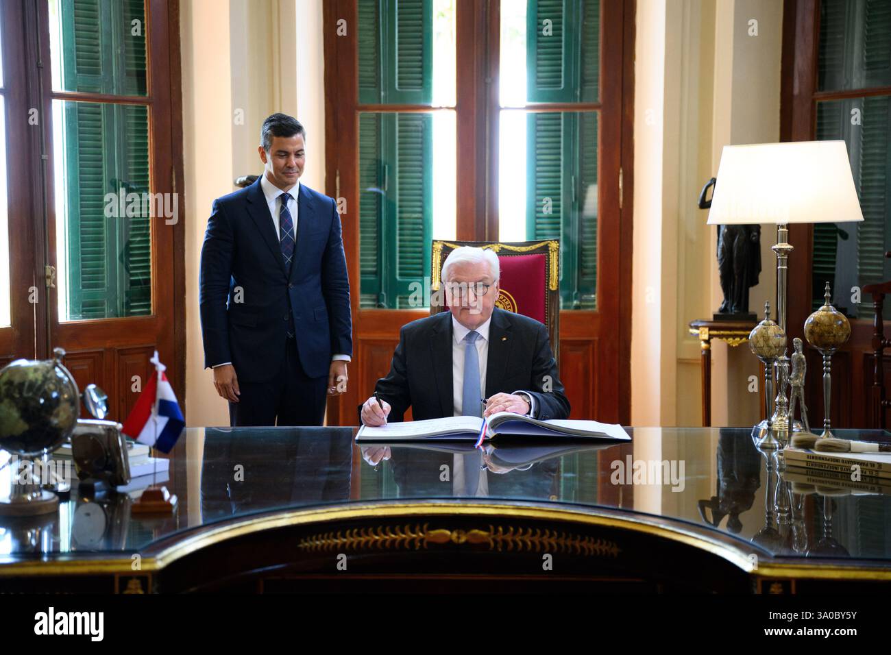 03 March 2025, Paraguay, Asunción: Federal President Frank-Walter