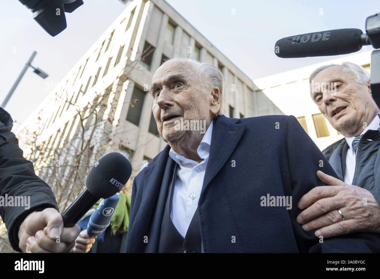 Ex FIFA President Sepp Blatter leaves the special appeals court in Ex FIFA President Sepp Blatter leaves the special appeals court in