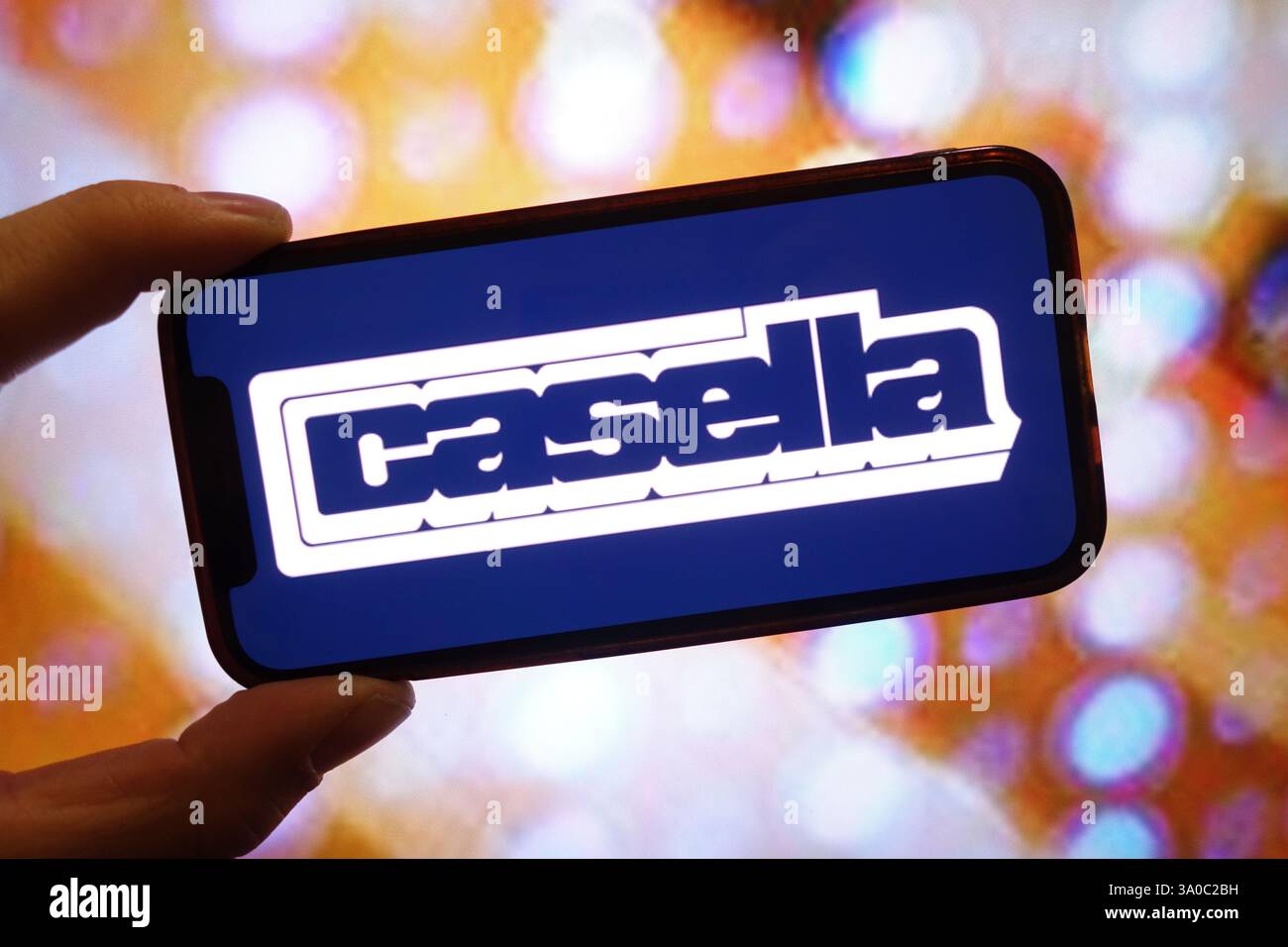 In this photo illustration, the Casella Waste Systems company logo is