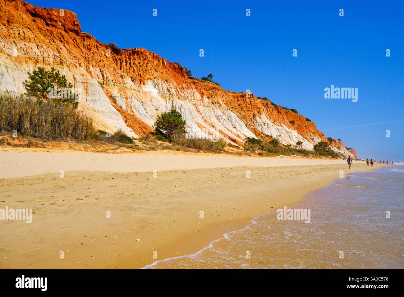 Praia da Falesia, one of the most quiet and beautiful beaches in Algarve, Portugal Stock Photo