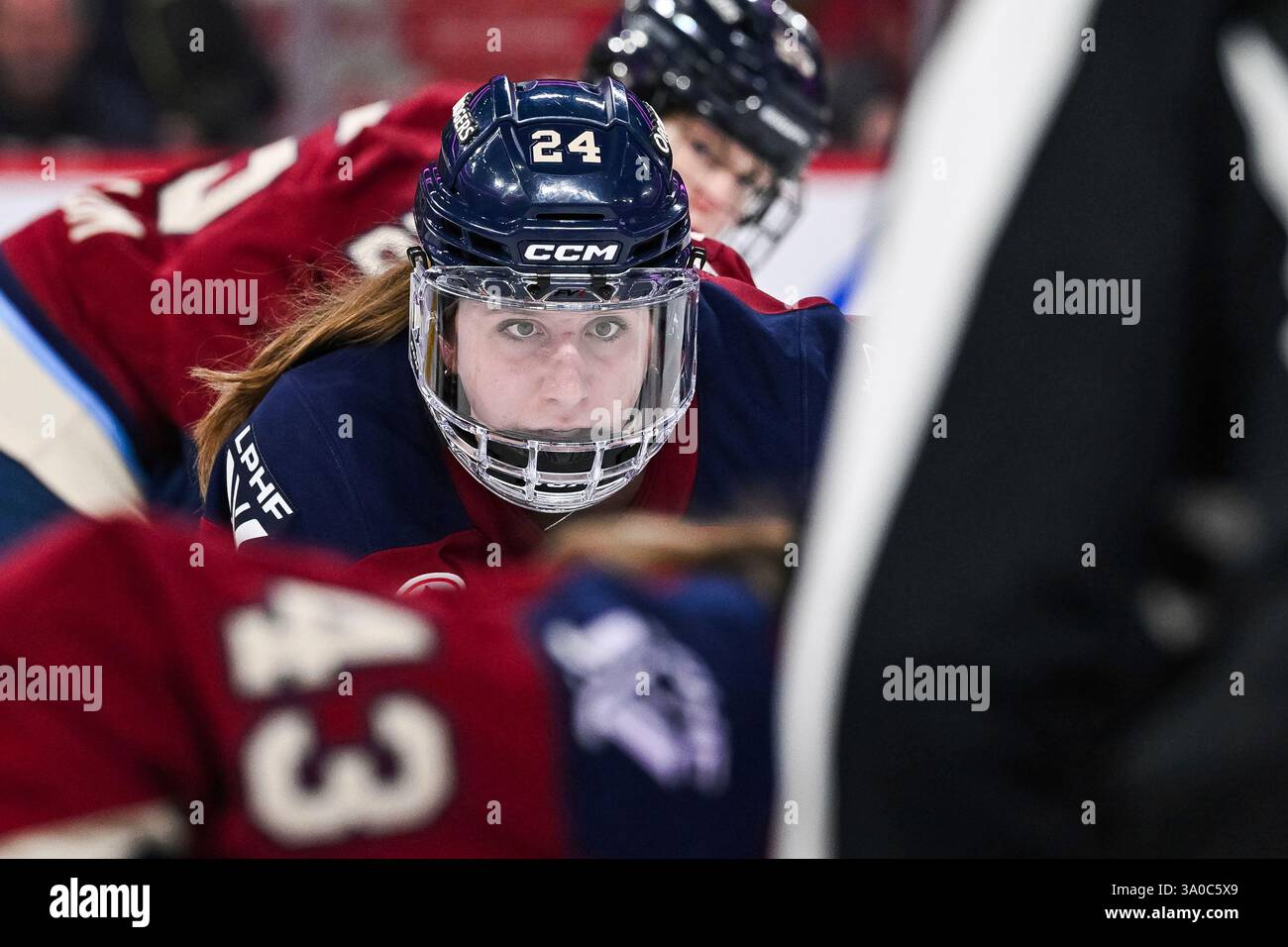 MONTREAL, QC - MARCH 01: Montreal Victoire forward Abby Boreen (24 ...