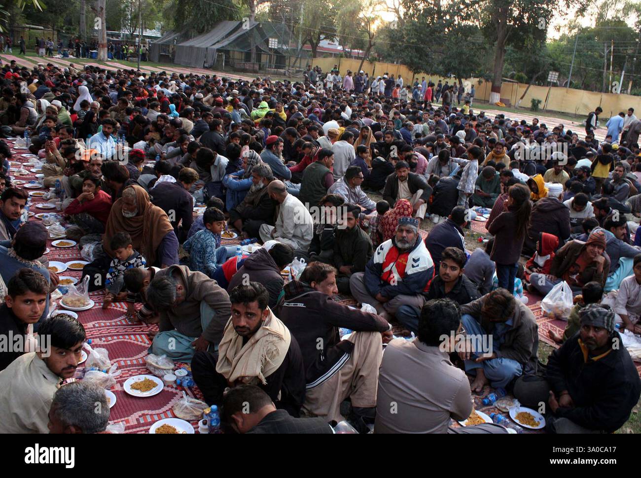 Faithful Muslims are breaking the fast (Iftar) during the Holy Month of ...