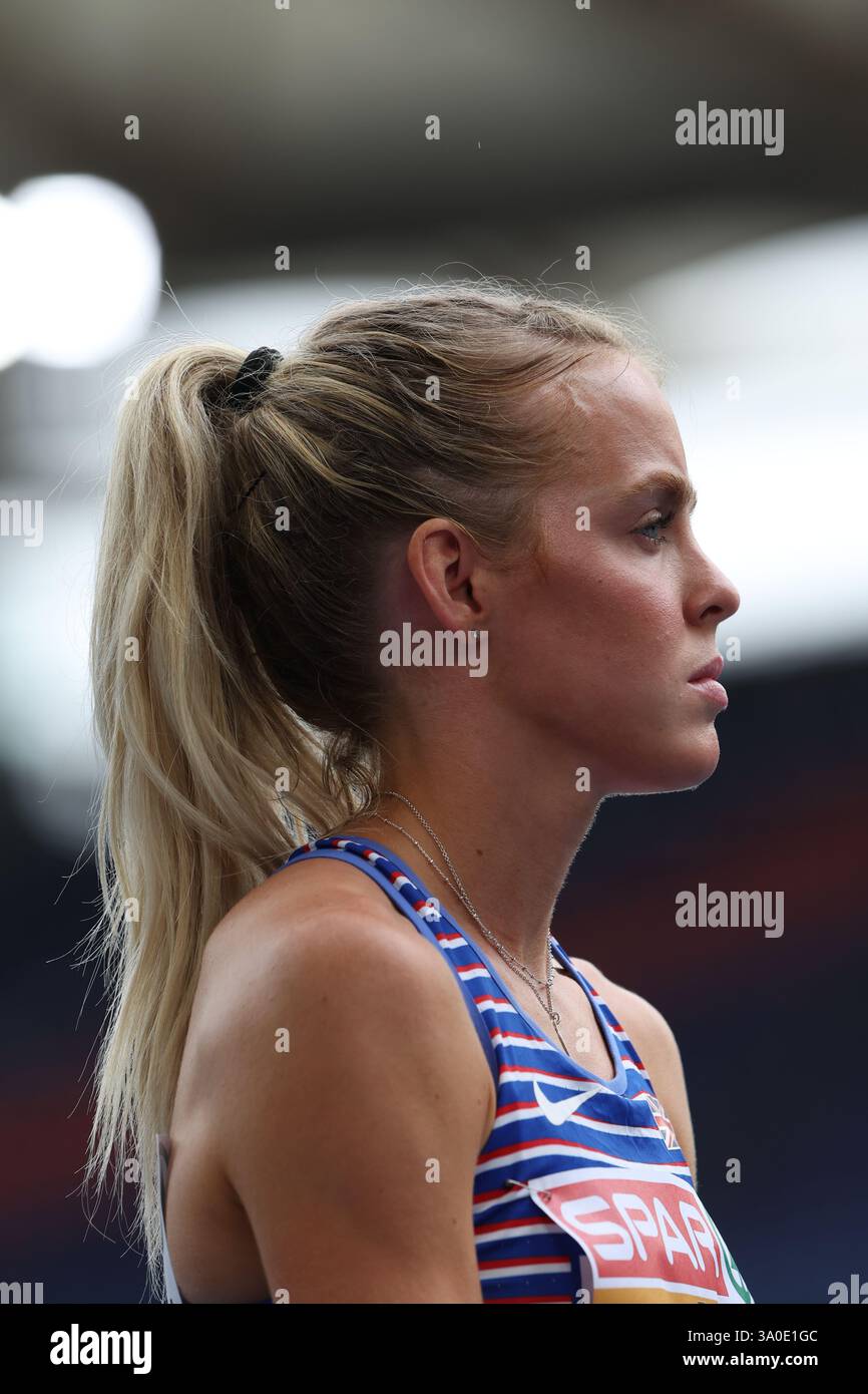 Keely HODGKINSON at the start of the 800m at the European Athletic Championship 2024 Stock Photo