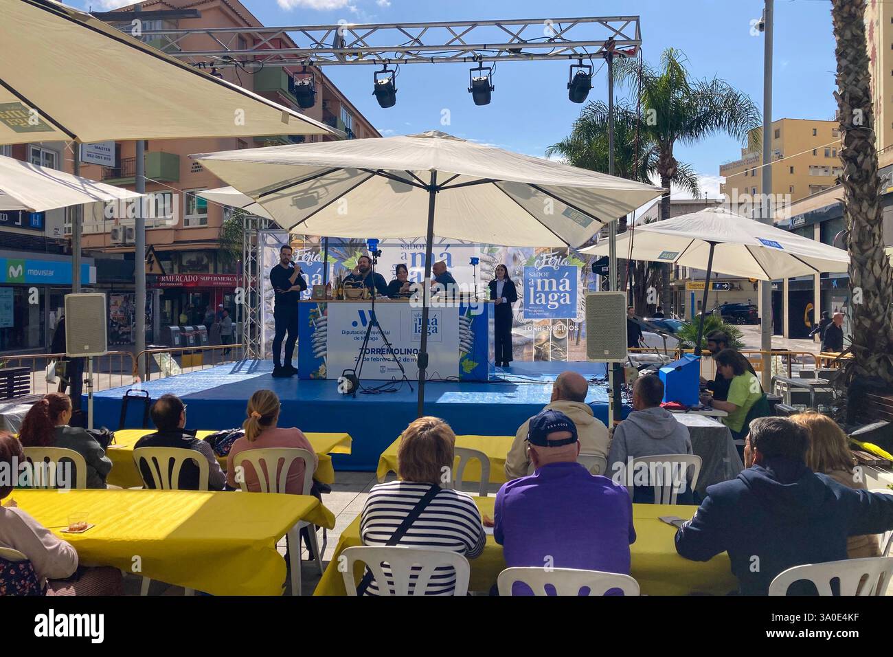 TORREMOLINOS, SPAIN - FEBRUARY 28, 2025: Food market - Taste of Malaga in Torremolinos, Spain on February 28, 2025 - Smartphone Captured Stock Image