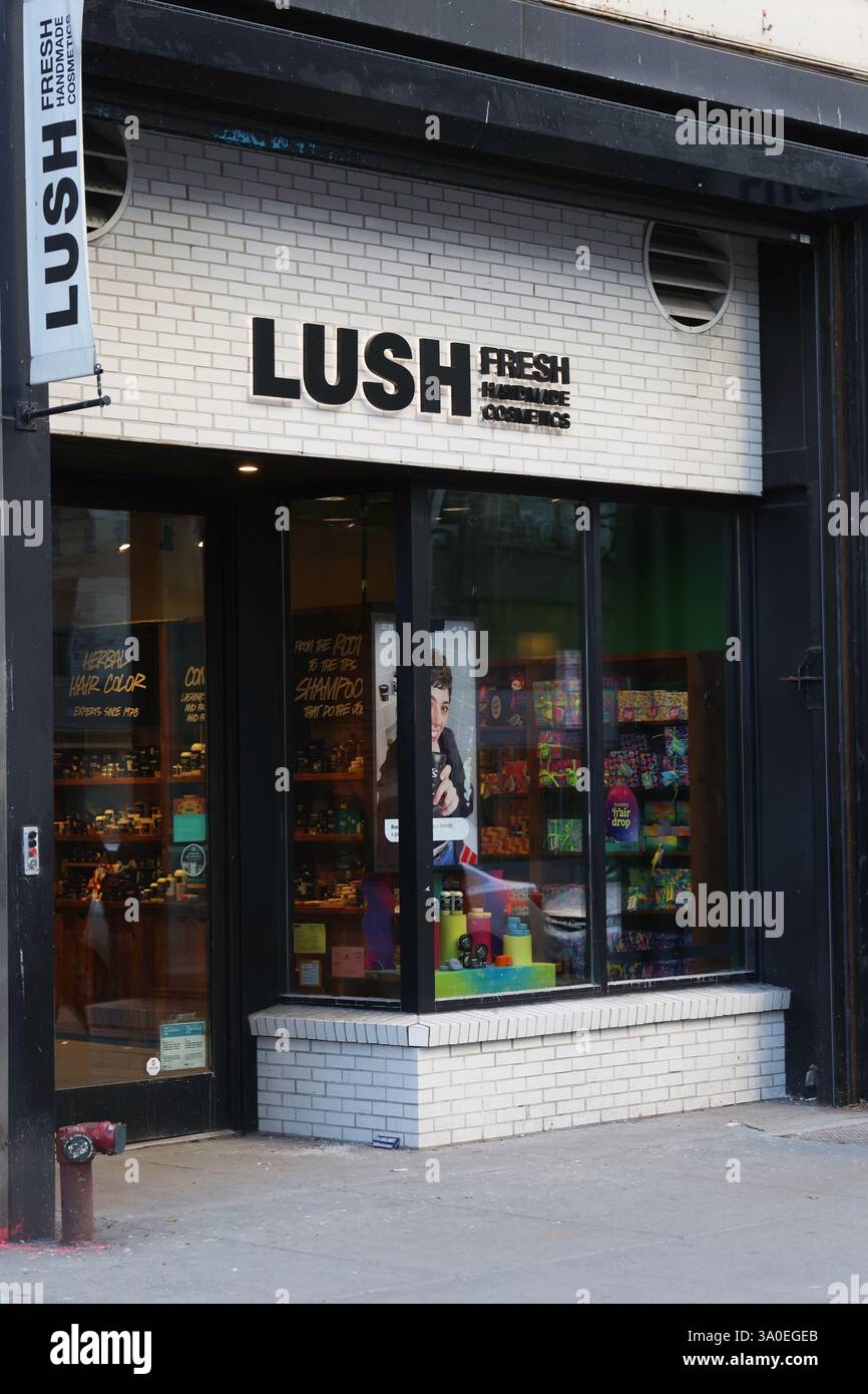 New York City Lush store in New York, NY on March 2, 2025. Lush keeps a ...