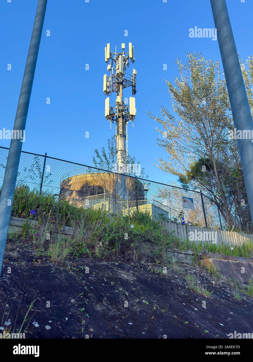 Photograph of a large Telecommunications Tower providing communications ...