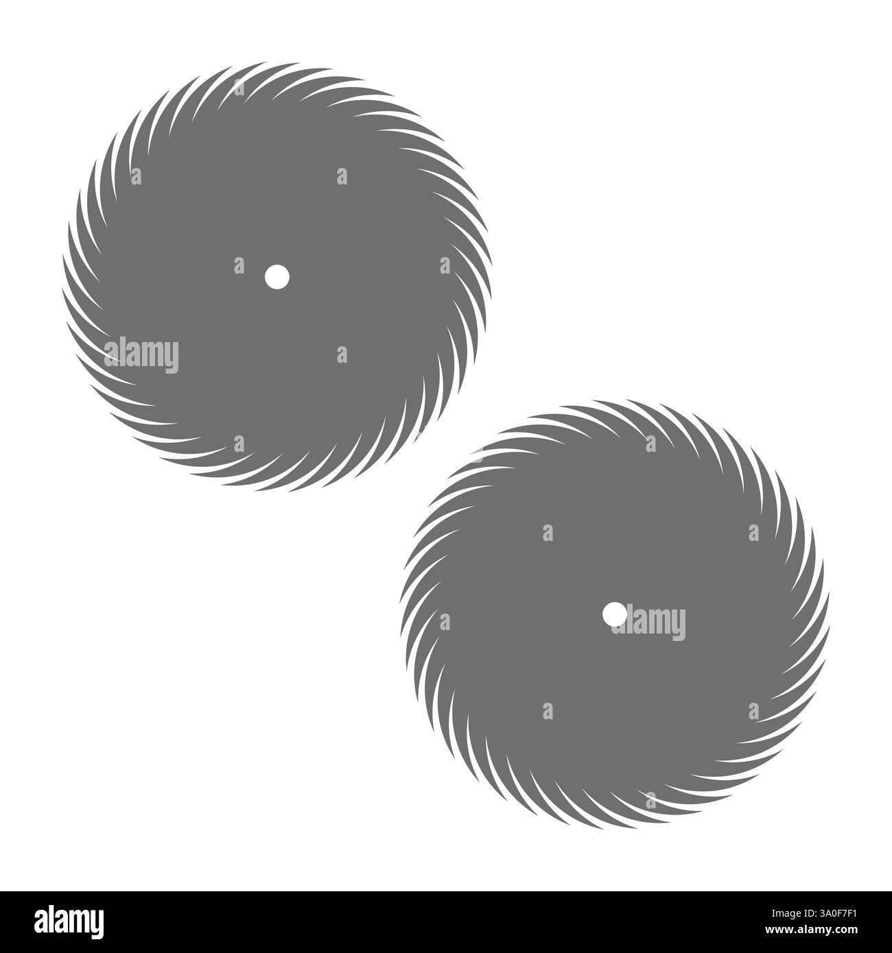 Circular saw blades. Sharp industrial tools. Rotating cutting elements ...