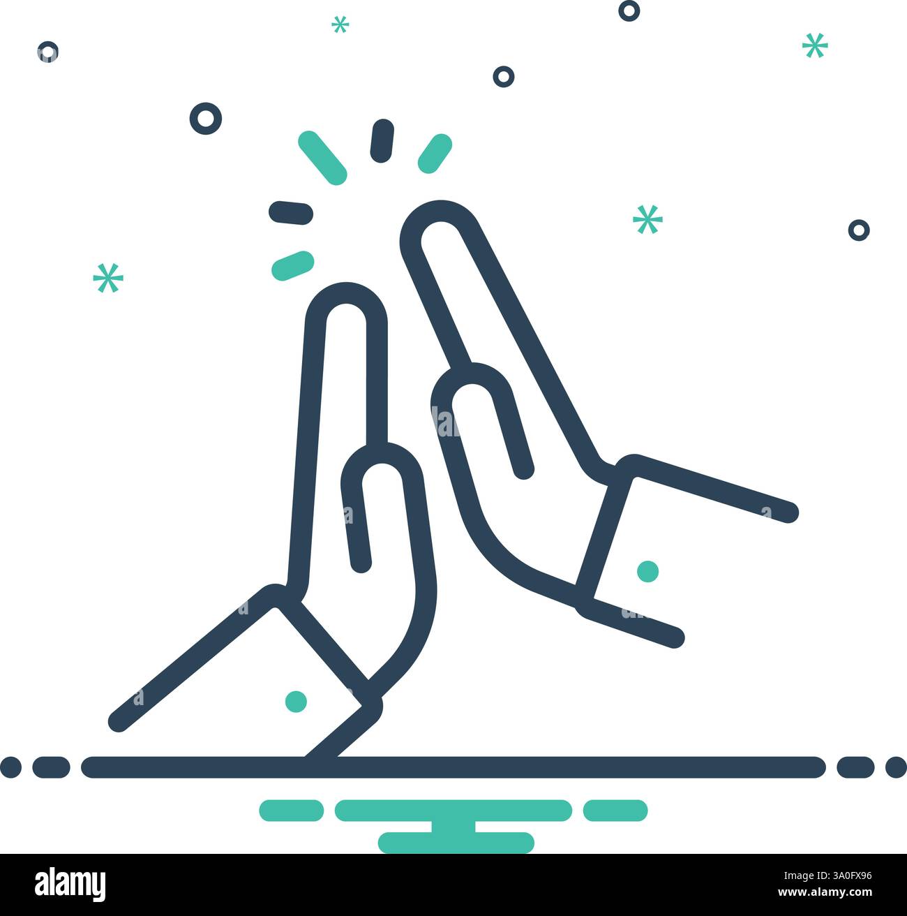Icon for high five, hand slap Stock Vector