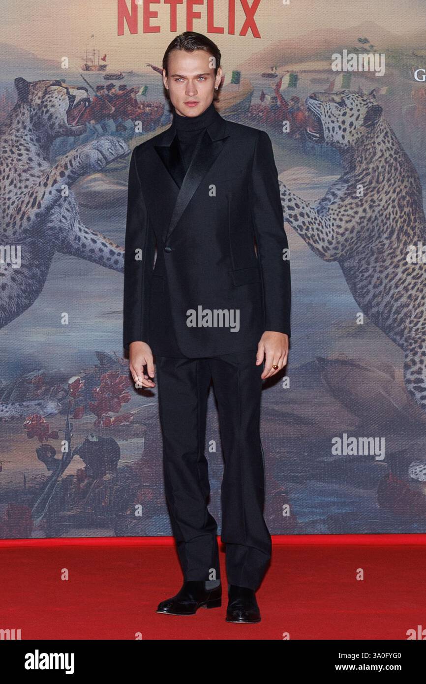 Saul Nanni attends the premiere of the TV Series IL GATTOPARDO on march