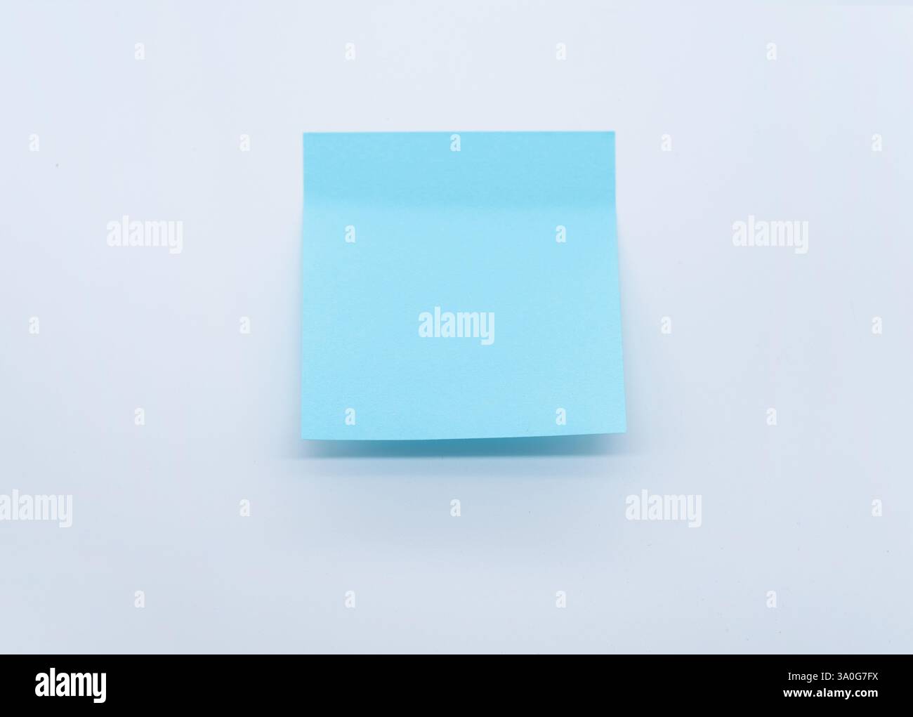 blue sticky note paper Stock Photo