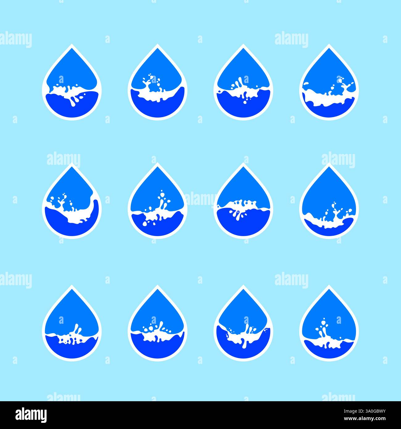 Water drop icons set, can be used for logo Stock Vector Image & Art - Alamy