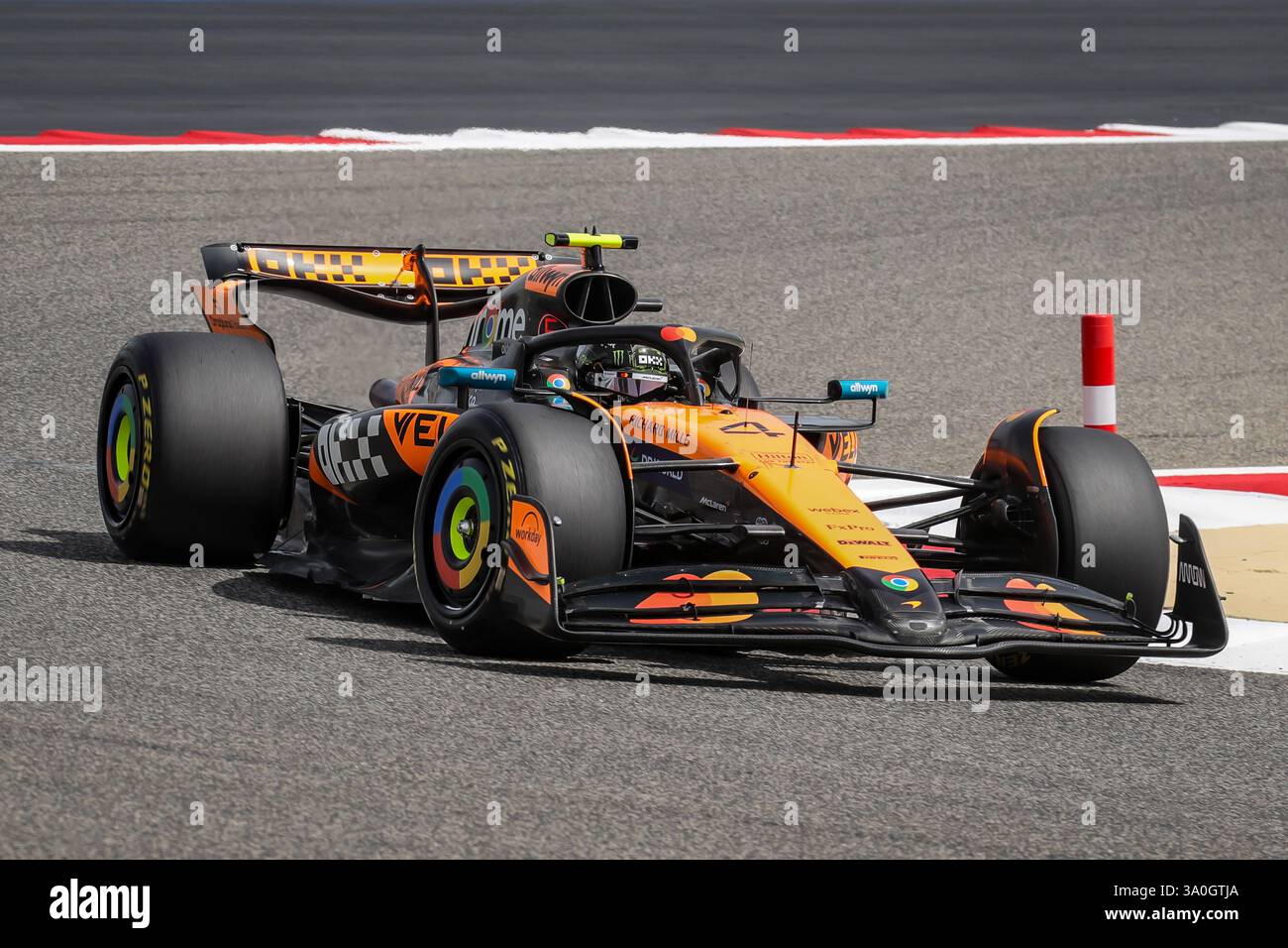 Sakhir, Bahrain. 2628 February 2025. FIA F1 World Championship 2025. PreSeason Test. Lando