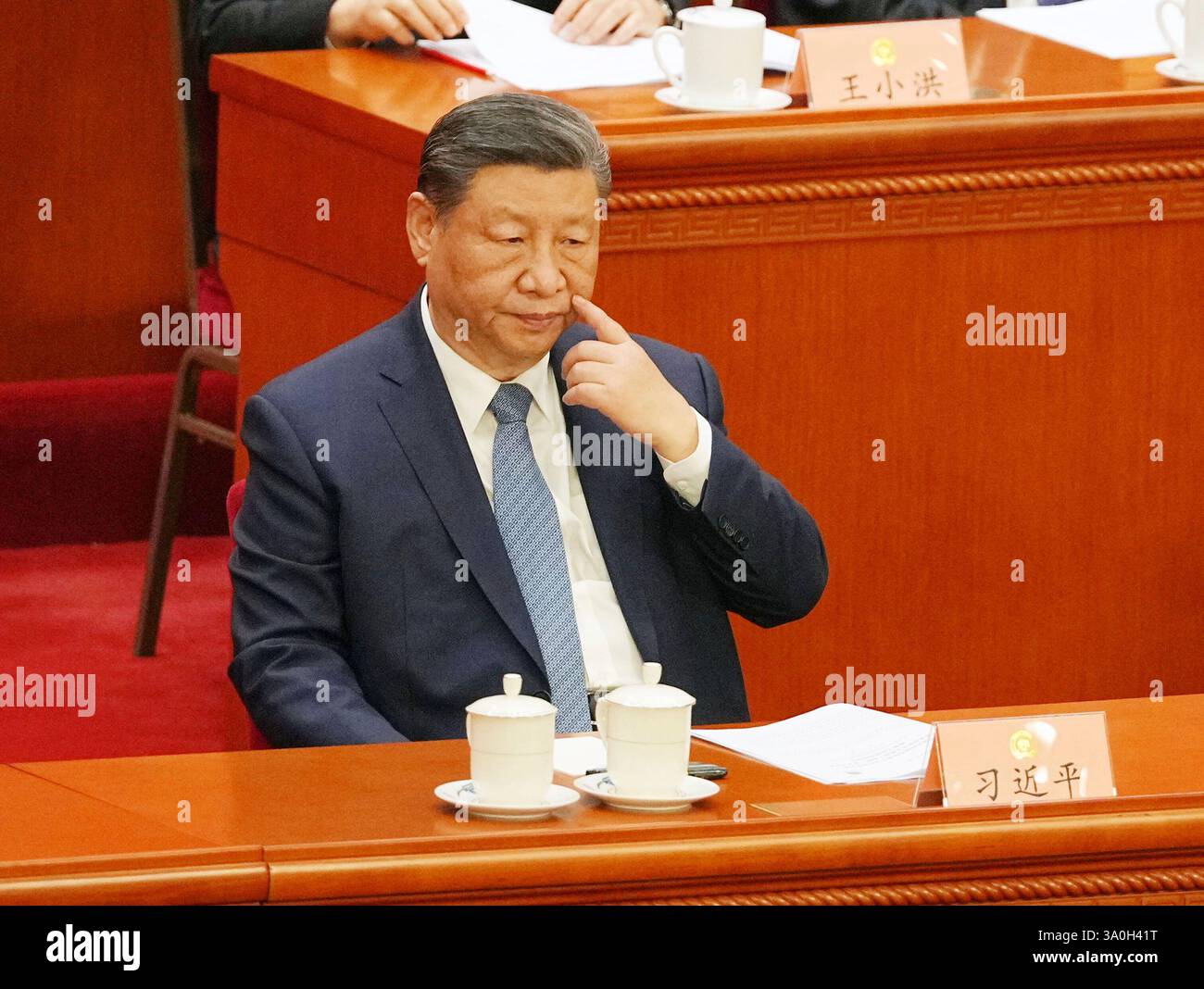 Chinese President Xi Jinping attends the Chinese People's Political ...