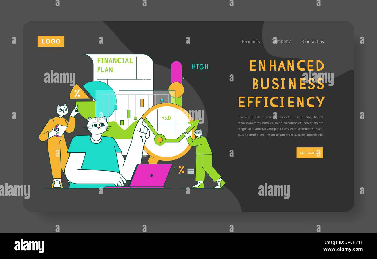 Business Cat concept. A playful approach to business efficiency ...