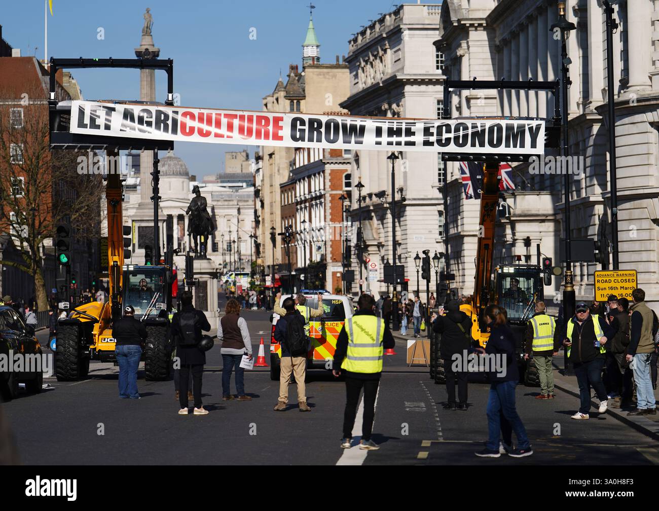 Farmers protest in Whitehall, London, over the changes to inheritance ...