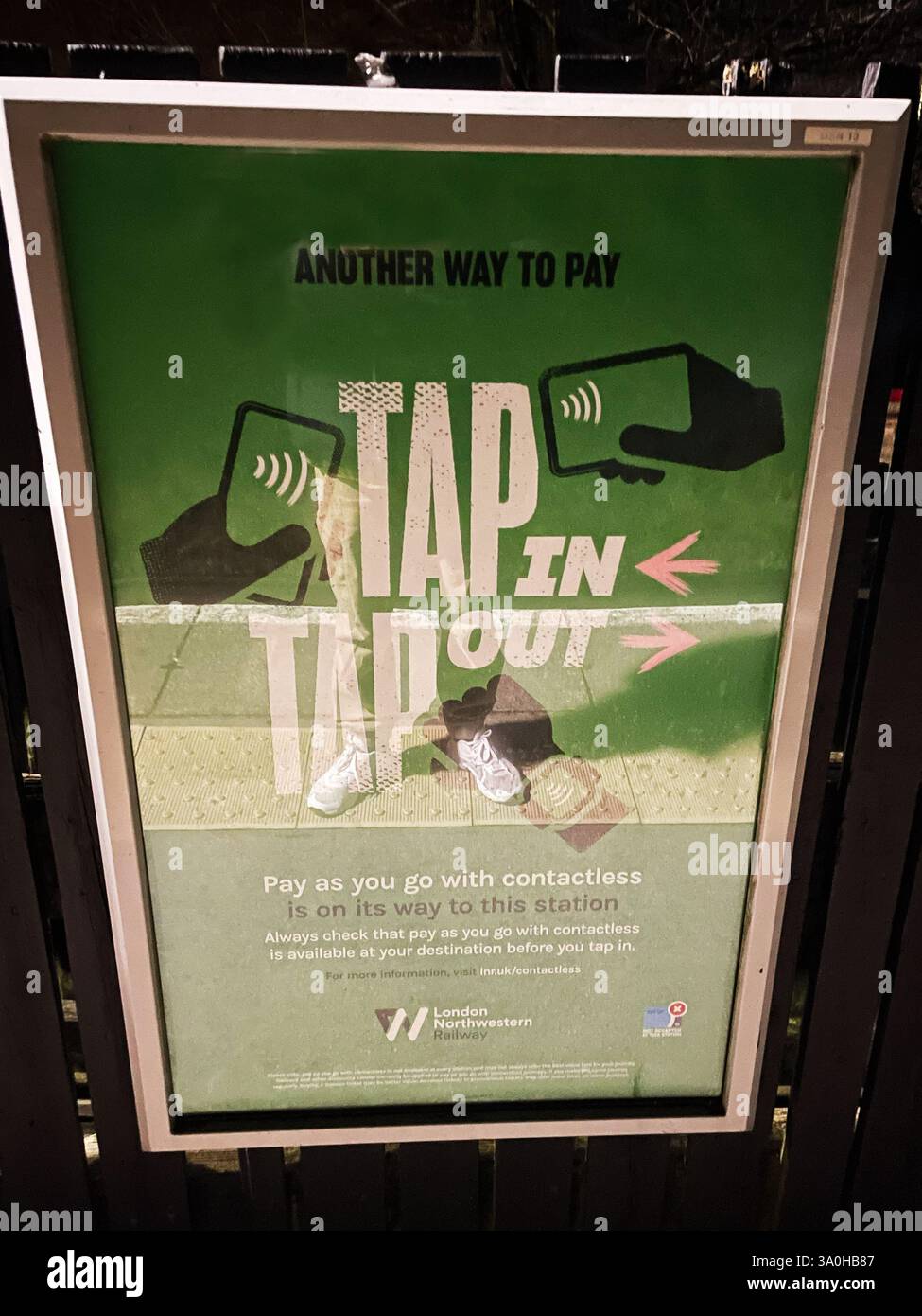 London, UK - March 02, 2025: Advertisement promoting contactless ...