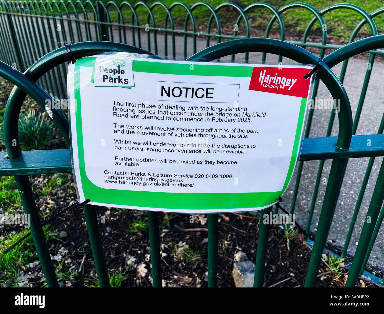 London, UK - March 02, 2025: Official sign discussing scheduled flood ...