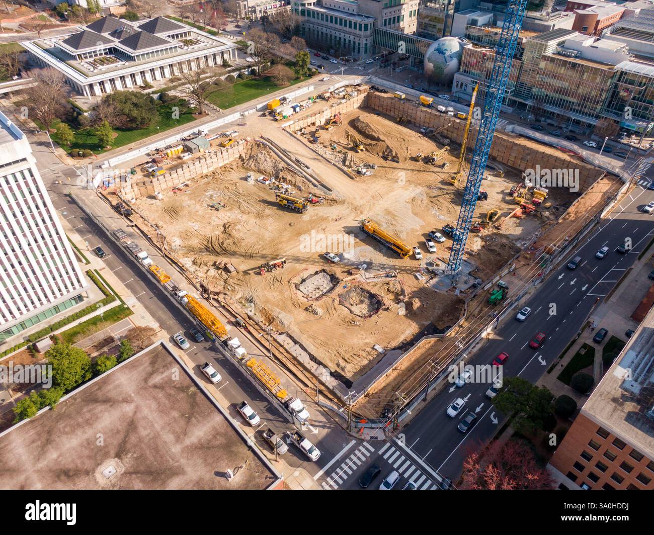Drone Images Of A High Rise Construction Site For The New State ...