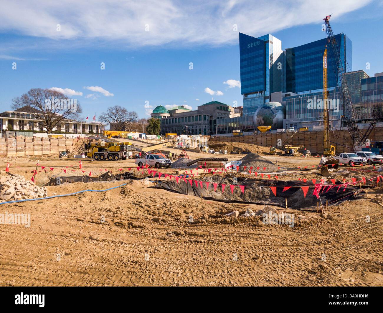 Drone Images Of A High Rise Construction Site For The New State ...
