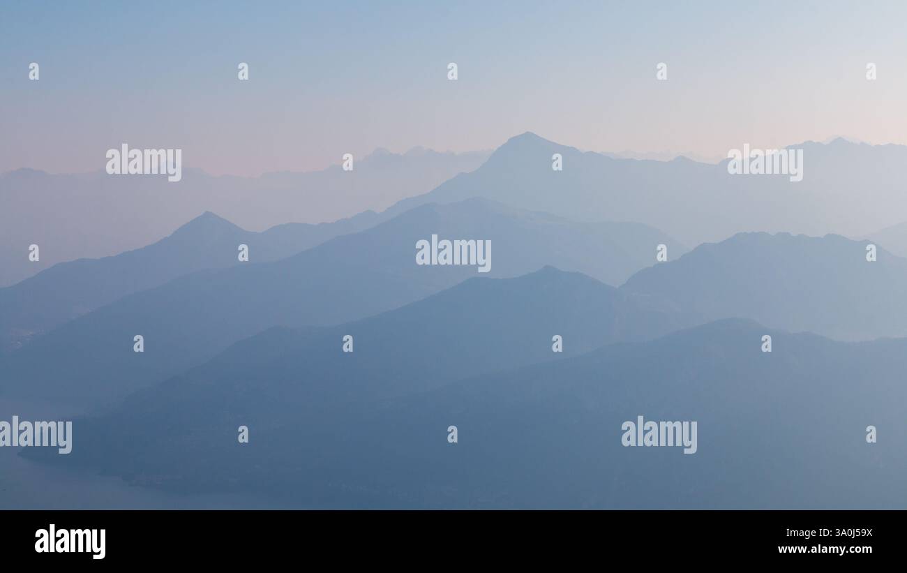 gradient mountain landscape ideal as a background Stock Photo