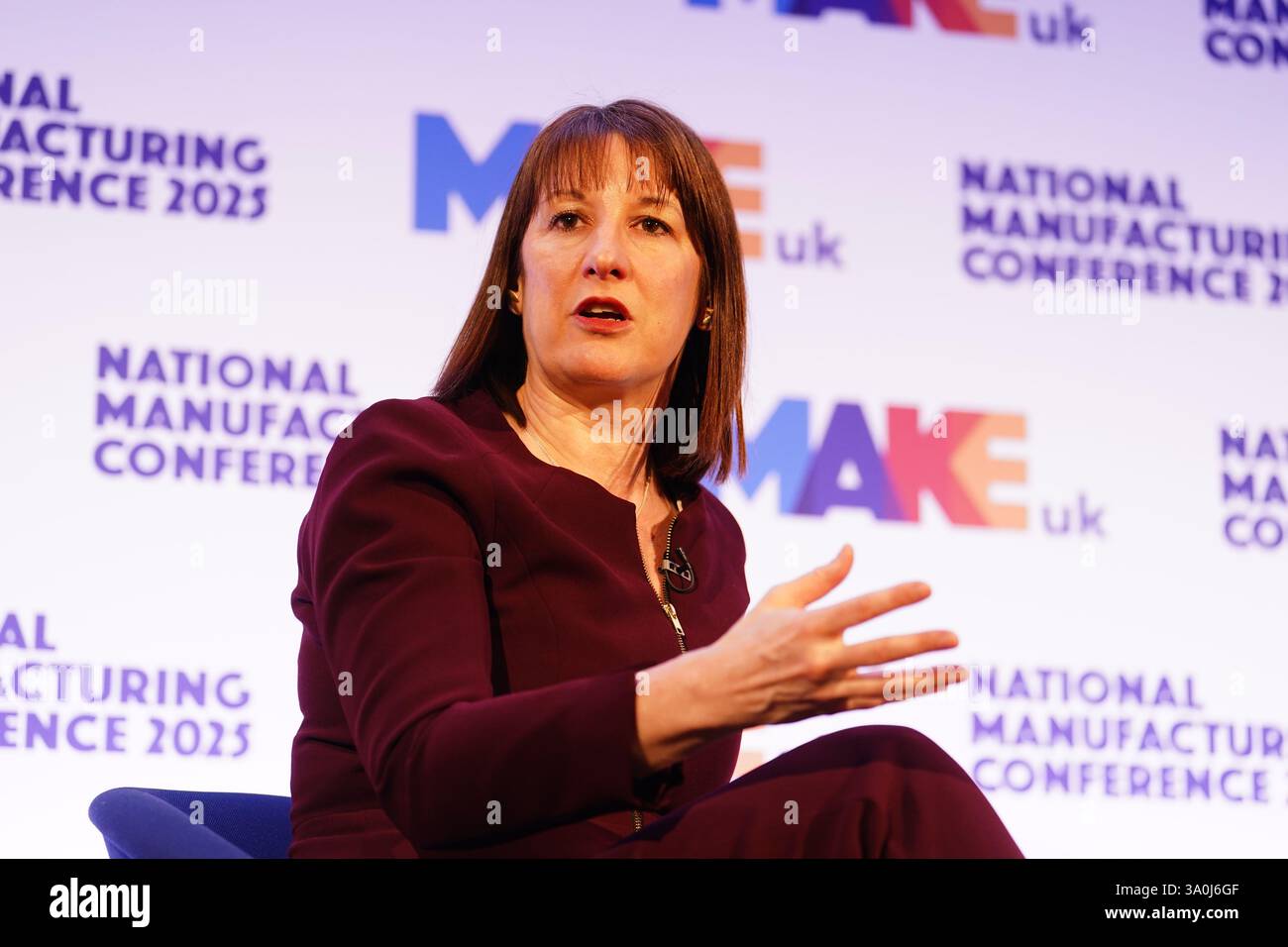 Chancellor of the Exchequer Rachel Reeves attending the Make UK ...