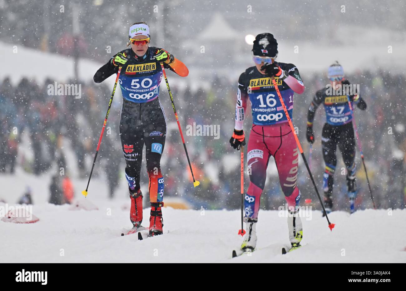 04 March 2025, Norway, Trondheim: Nordic skiing: World Championships