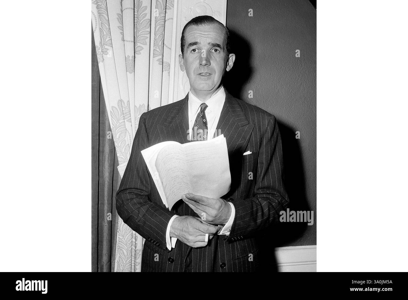 FILE - CBS-TV news commentator Edward R. Murrow appears following the ...