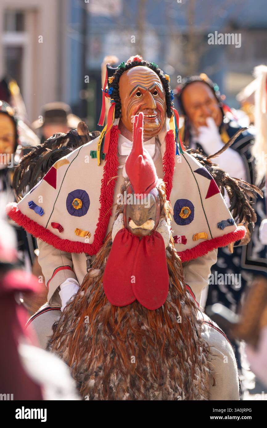 Rottweil, Germany. 04th Mar, 2025. The Guller, a Rottweiler jester ...