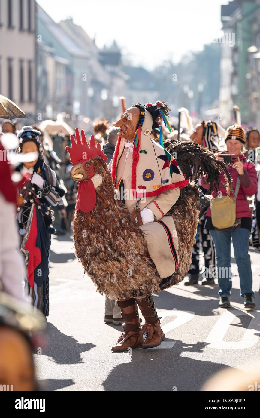 Rottweil, Germany. 04th Mar, 2025. The Guller, a Rottweiler jester ...