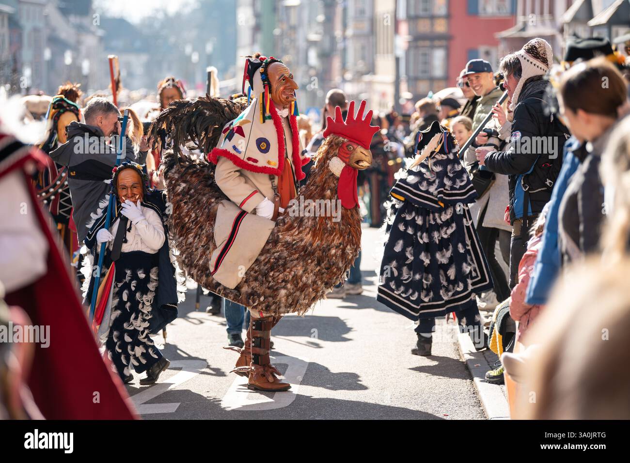 Rottweil, Germany. 04th Mar, 2025. The Guller, a Rottweiler jester ...