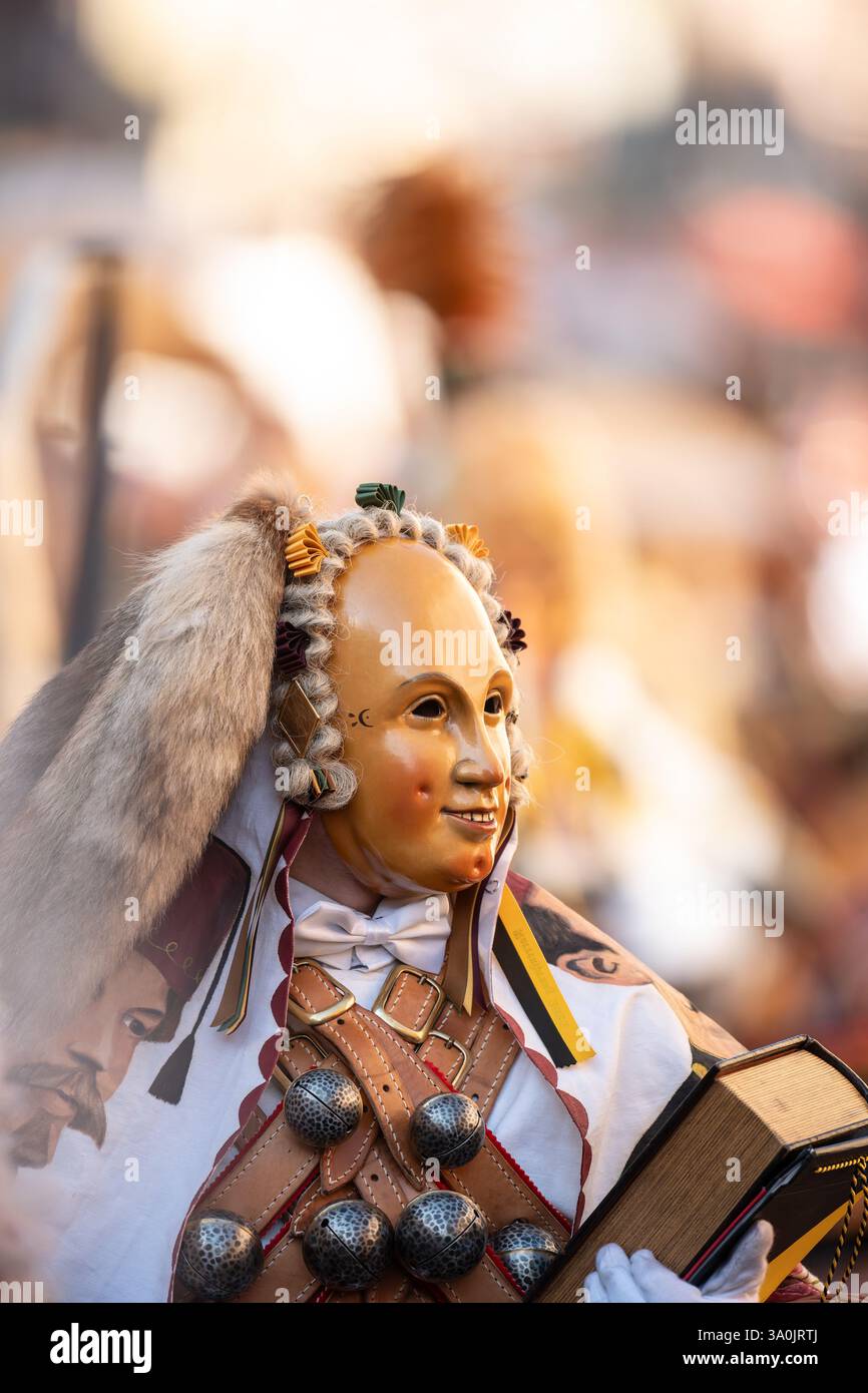 Rottweil, Germany. 04th Mar, 2025. A Gschell, a Rottweiler jester ...