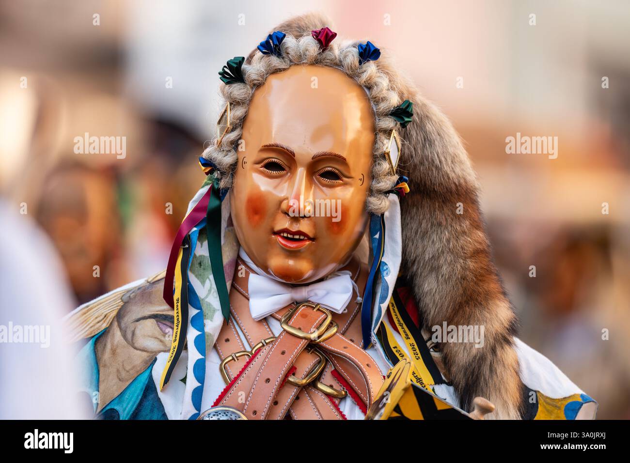 Rottweil, Germany. 04th Mar, 2025. A Gschell, a Rottweiler jester ...