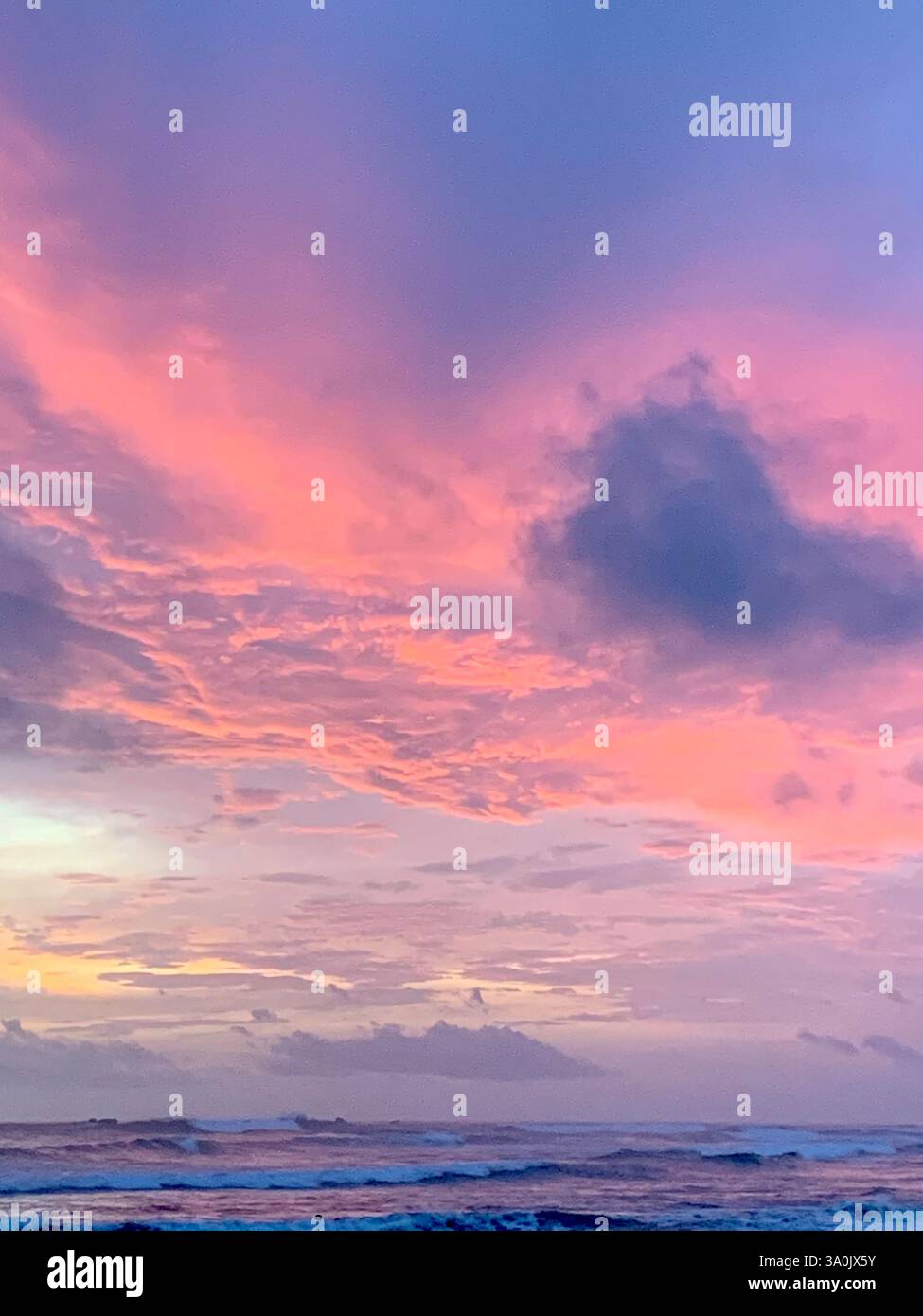 Sunset in Costa Rica, Playa Guioness, Nosara - Smartphone Captured Stock Image