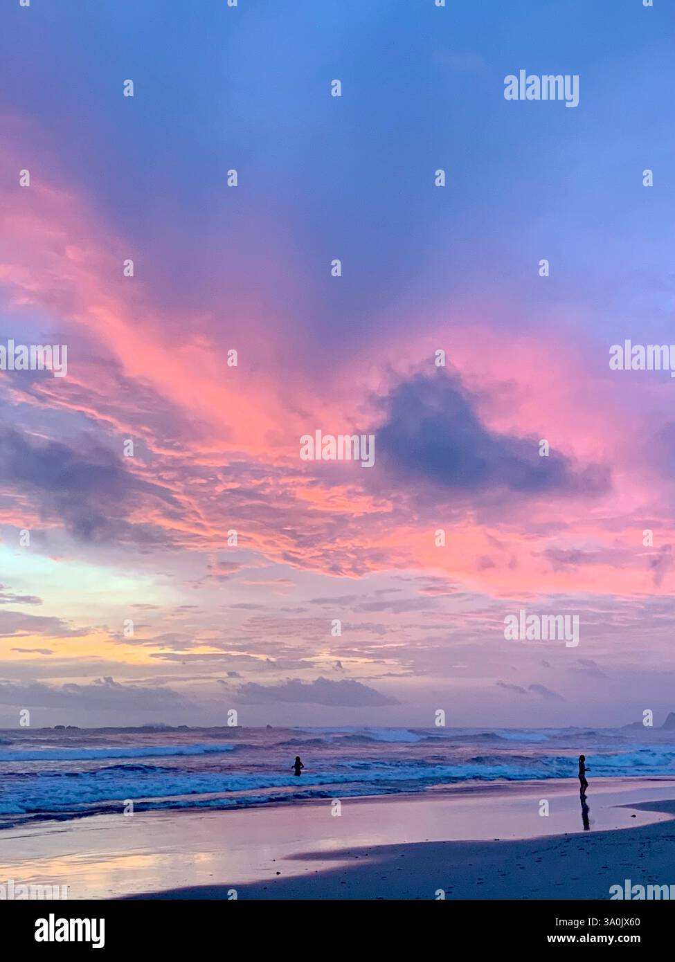 Sunset in Costa Rica, Playa Guioness, Nosara - Smartphone Captured Stock Image