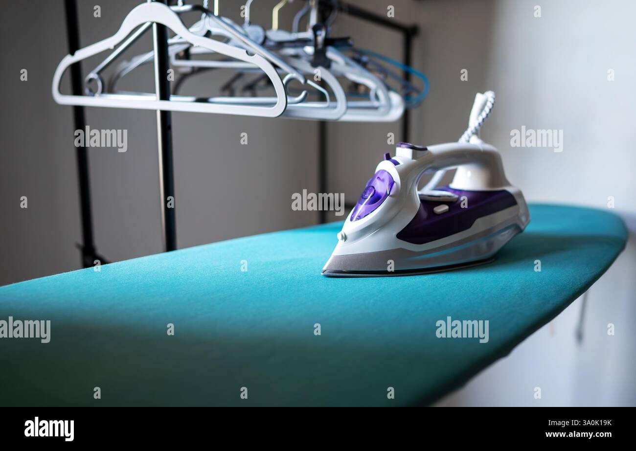 Ironing board electric iron hi-res stock photography and images - Alamy