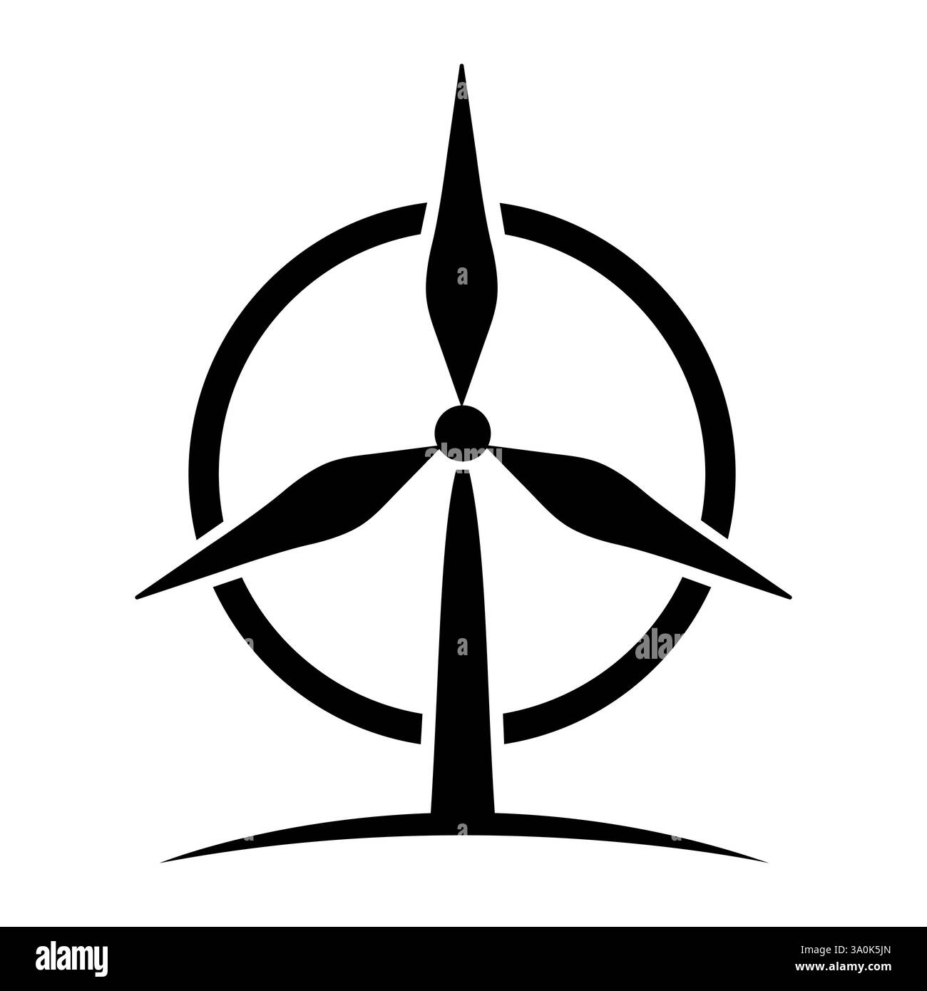 Wind Turbine logo icon symbol vector illustration isolated on white ...