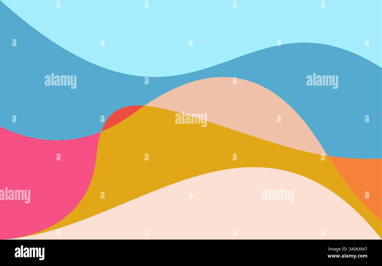 Fluid wavy shapes background design Stock Vector